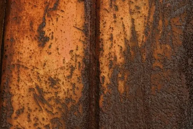 close up of rusted metal.