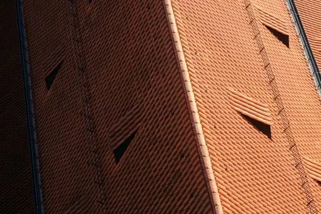 large roof with clay tiles