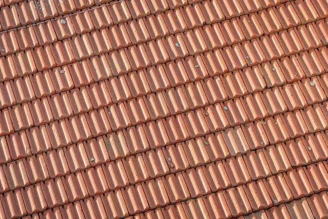 orange clay tile roofing