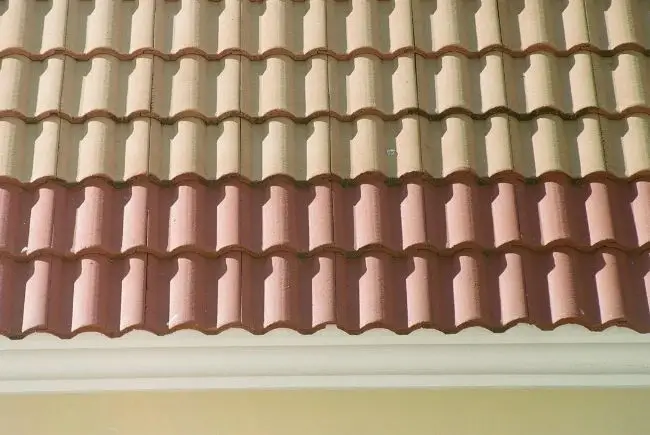 white and red clay tiles