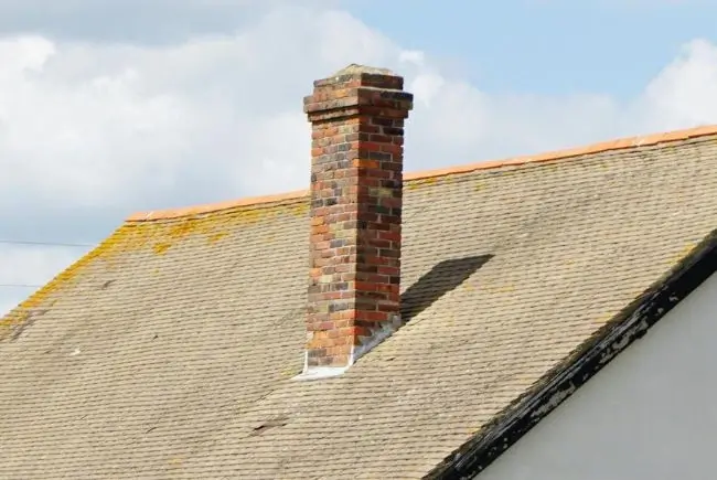 chimney with flashing